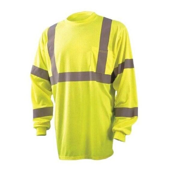 OCCUNOMIX Hi-VIZ Yellow High Visibility, Workwear, Long Sleeve XL Men’s NEW - Picture 2 of 7